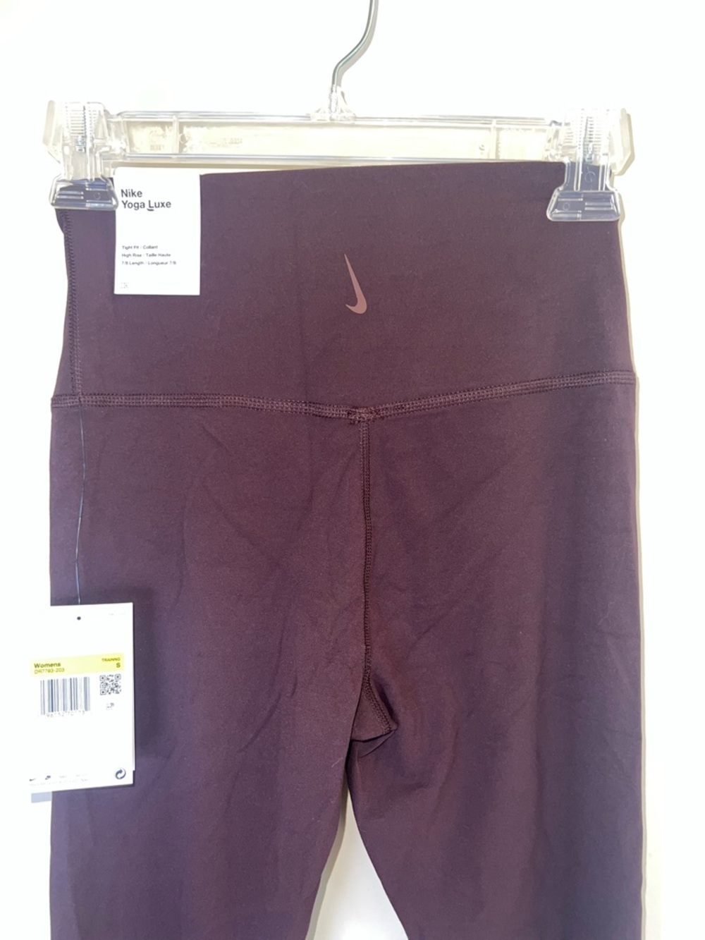 Nike Yoga Luxe Dri-FIT High Rise 7/8 Leggings Plum Brown NWT Small - Picture 3 of 9